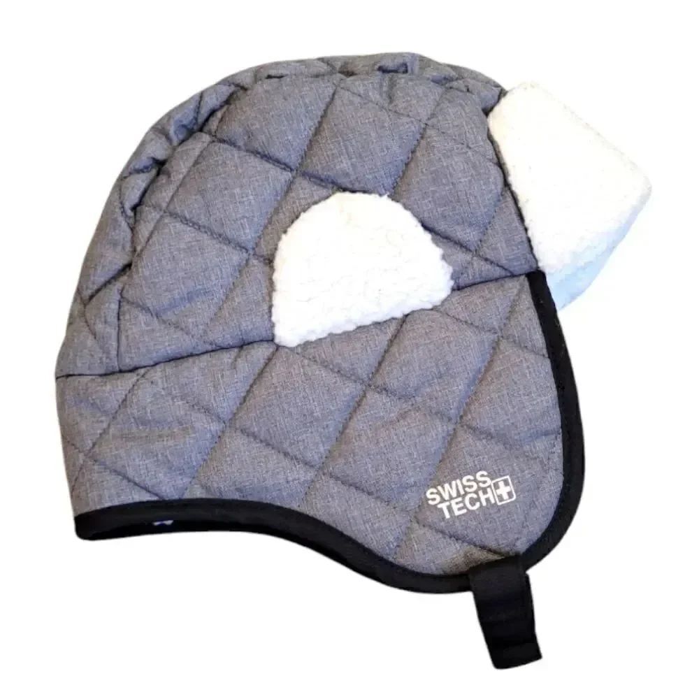 Swiss Tech Grey Multi-Flap Quilted Hat